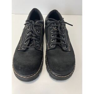 Skechers Parties-Mate Oxford black leather chunky shoes. Size 8.